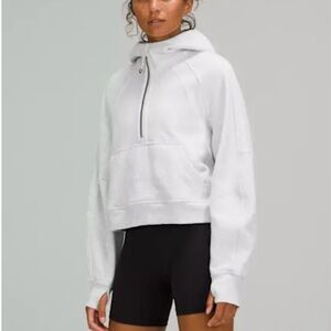 Lululemon scuba half-zip hoodie heathered core ultra light gray